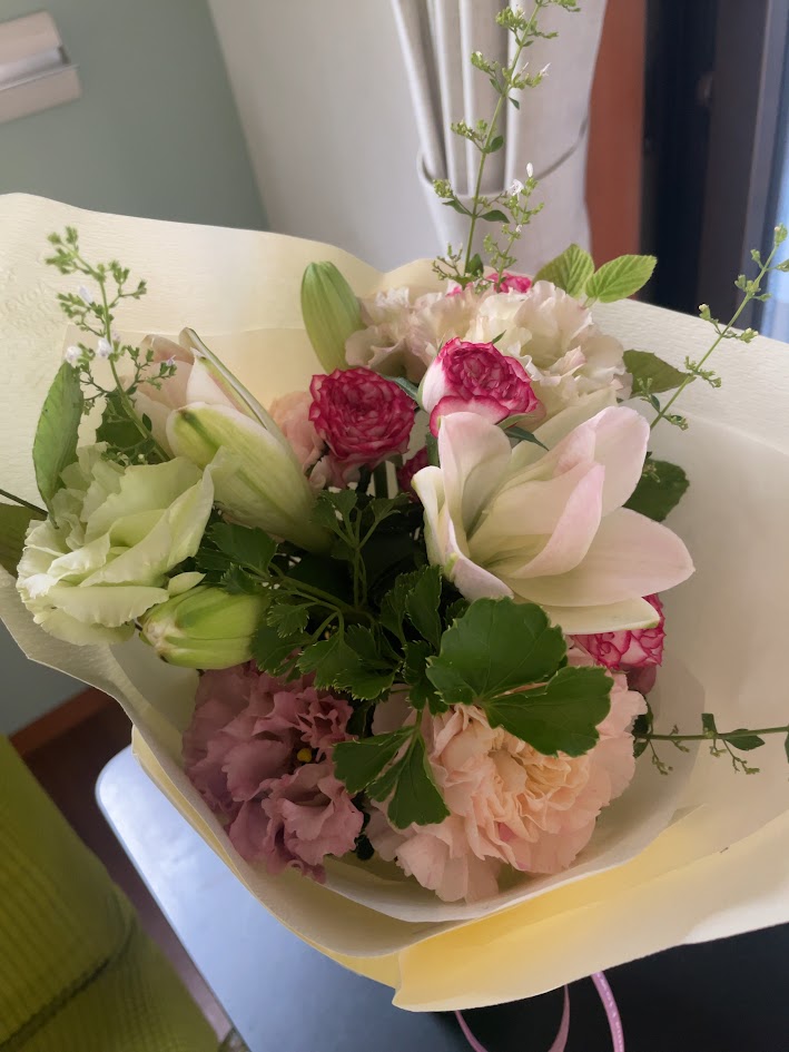 Mhouse西落合のゲストからのブーケ